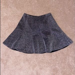 Silver and black sparkly circle skirt
